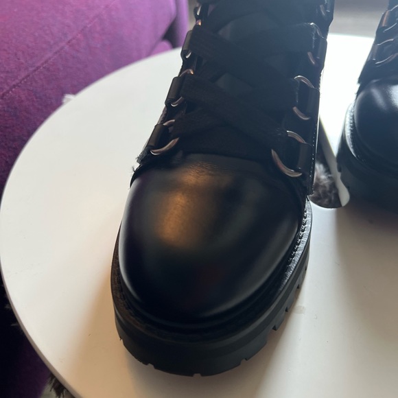 Dior D-Fight Mid Calf Black Combat Boots - Picture 6 of 15